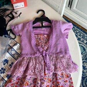 Little girls jumpsuit with bolero